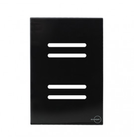 Placa p/ 4 Interruptores (Especial) 4x2 - Novara Glass Preto Brilhante 